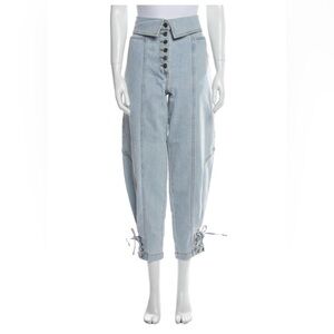 Ulla Johnson Hi-Rise Straight Leg Jeans Light Blue - M/US6